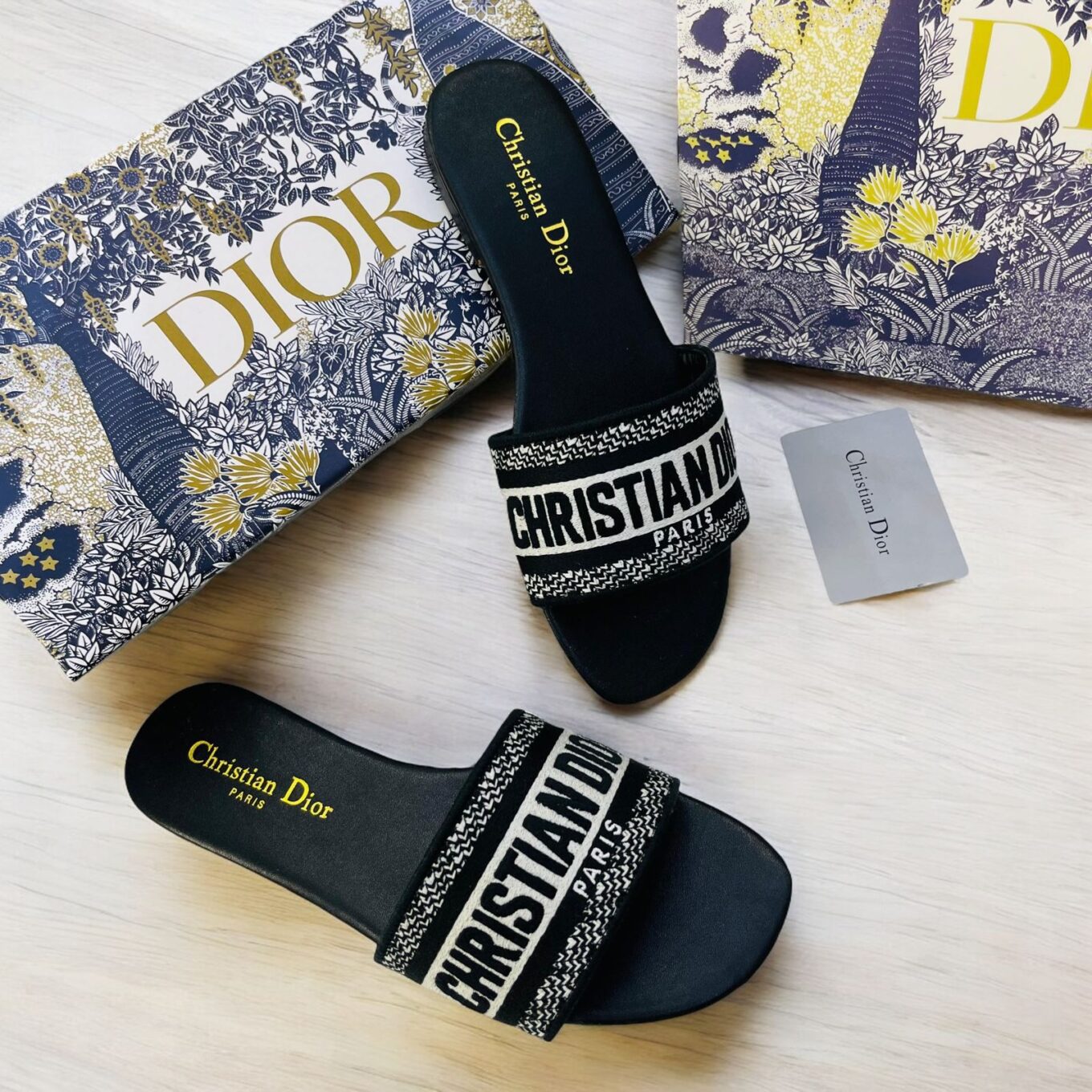 Christian Dior Black Dway Slide