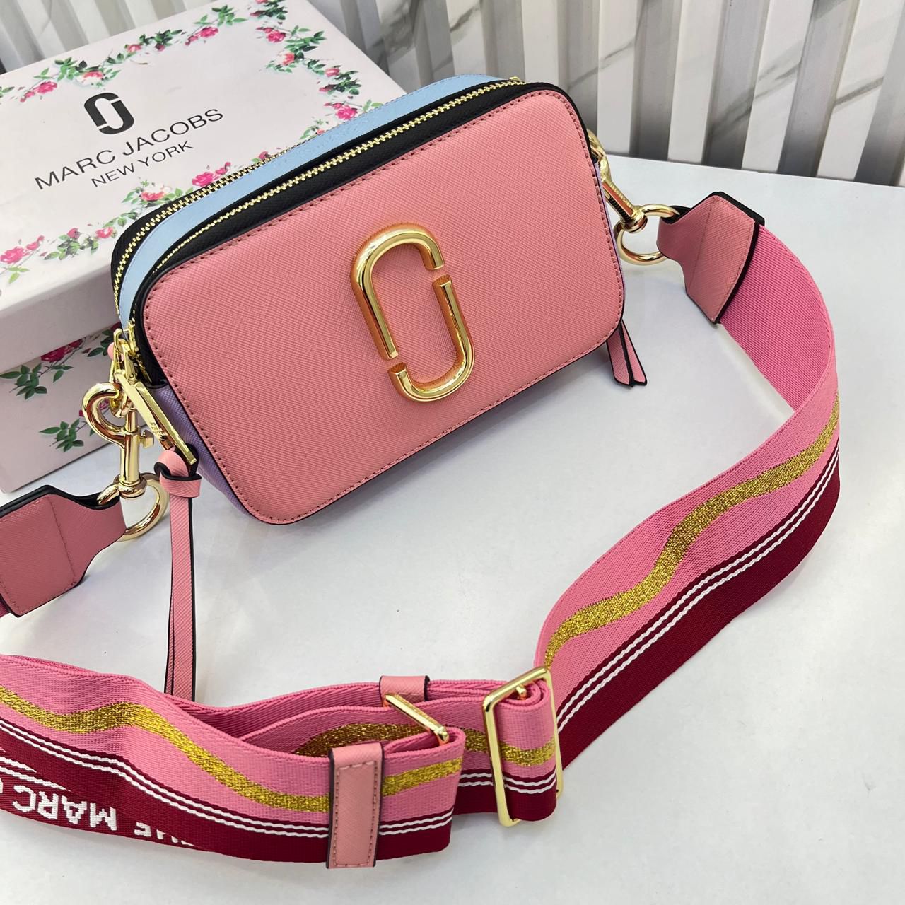 Marc Jacob Pink The Snapshot Camera Bag (With Box)