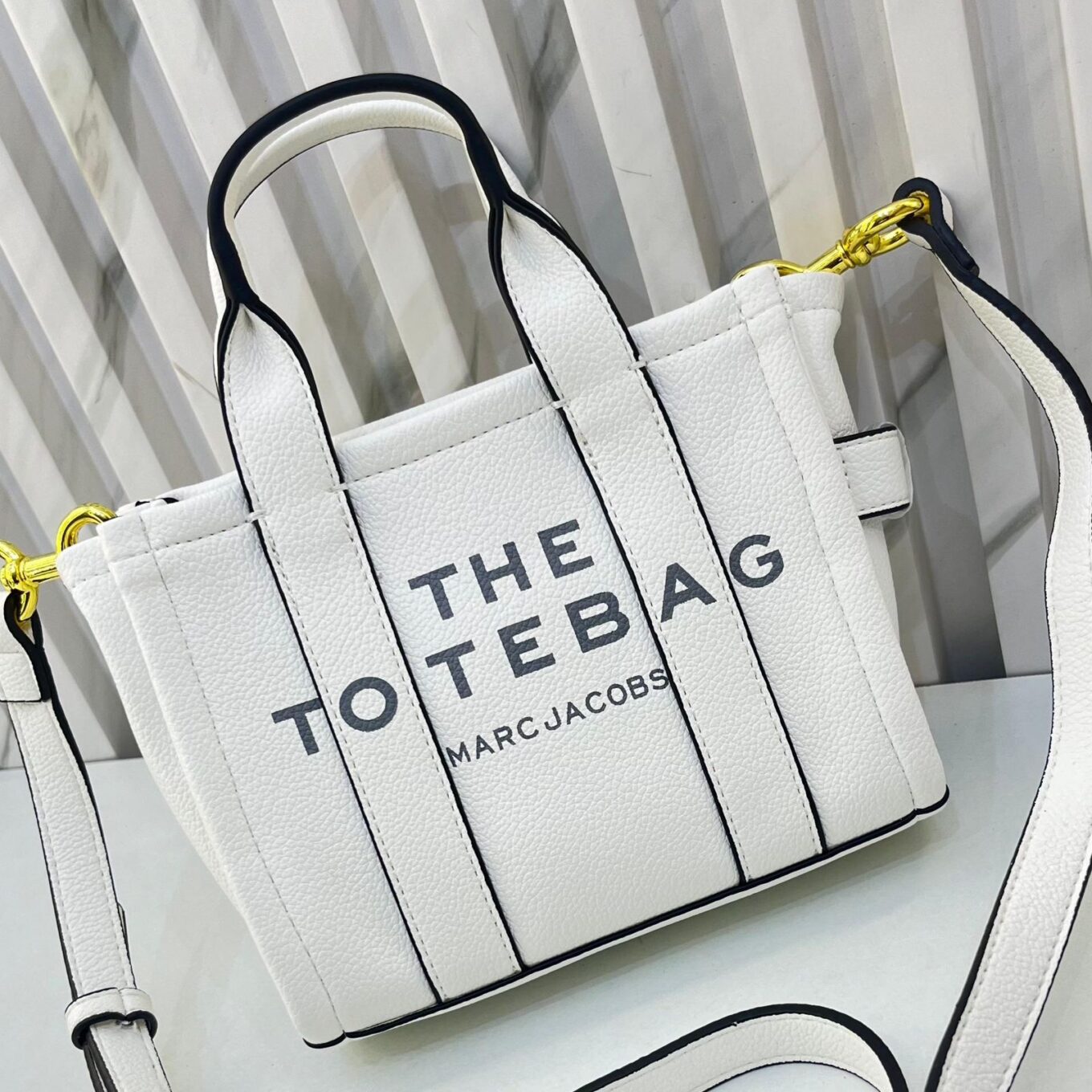 Marc Jacobs White The Mini Tote Bag