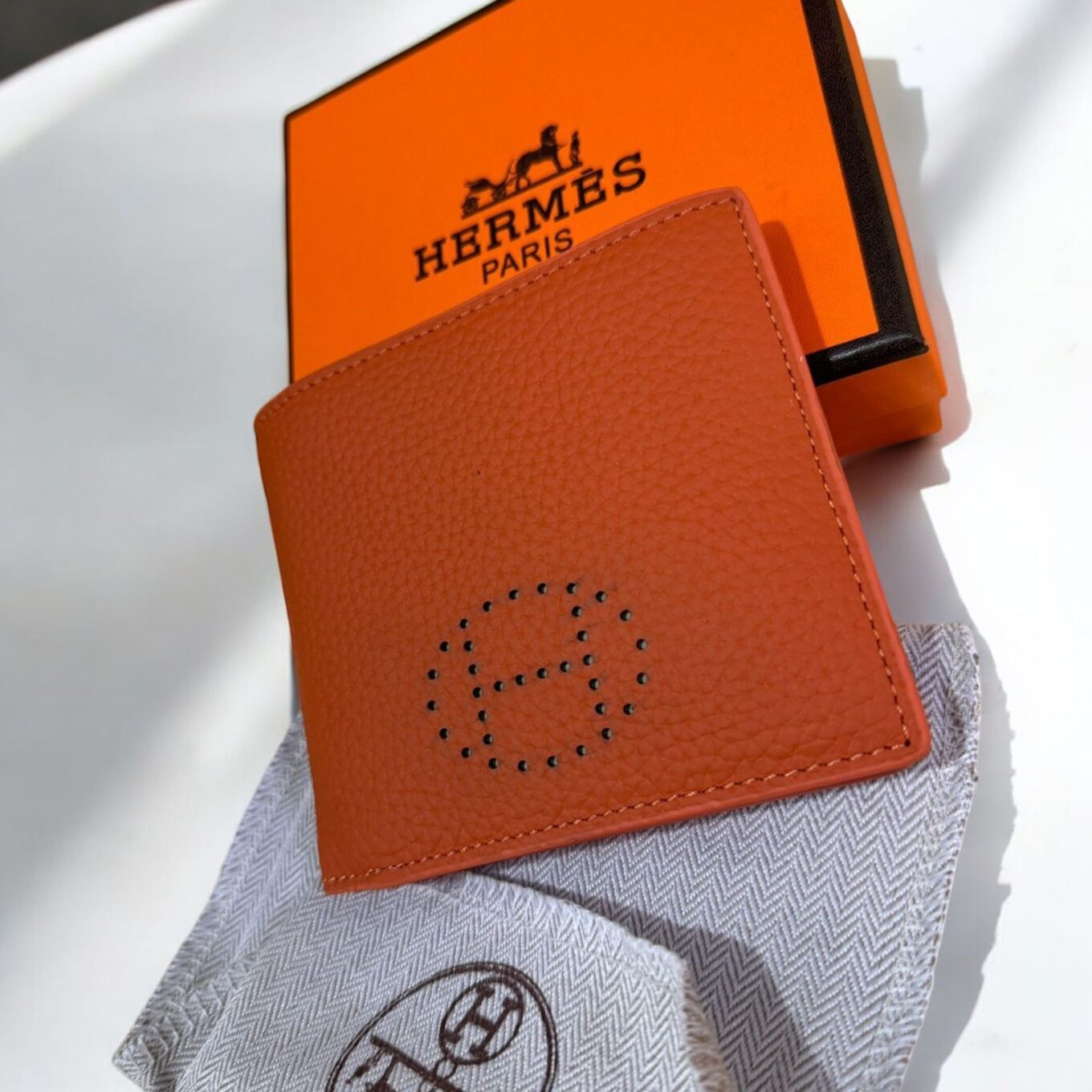 WhatsApp Image 2024-10-19 at 11.30.49 AM Hermes Orange Evelyn Premium Men’s Wallet