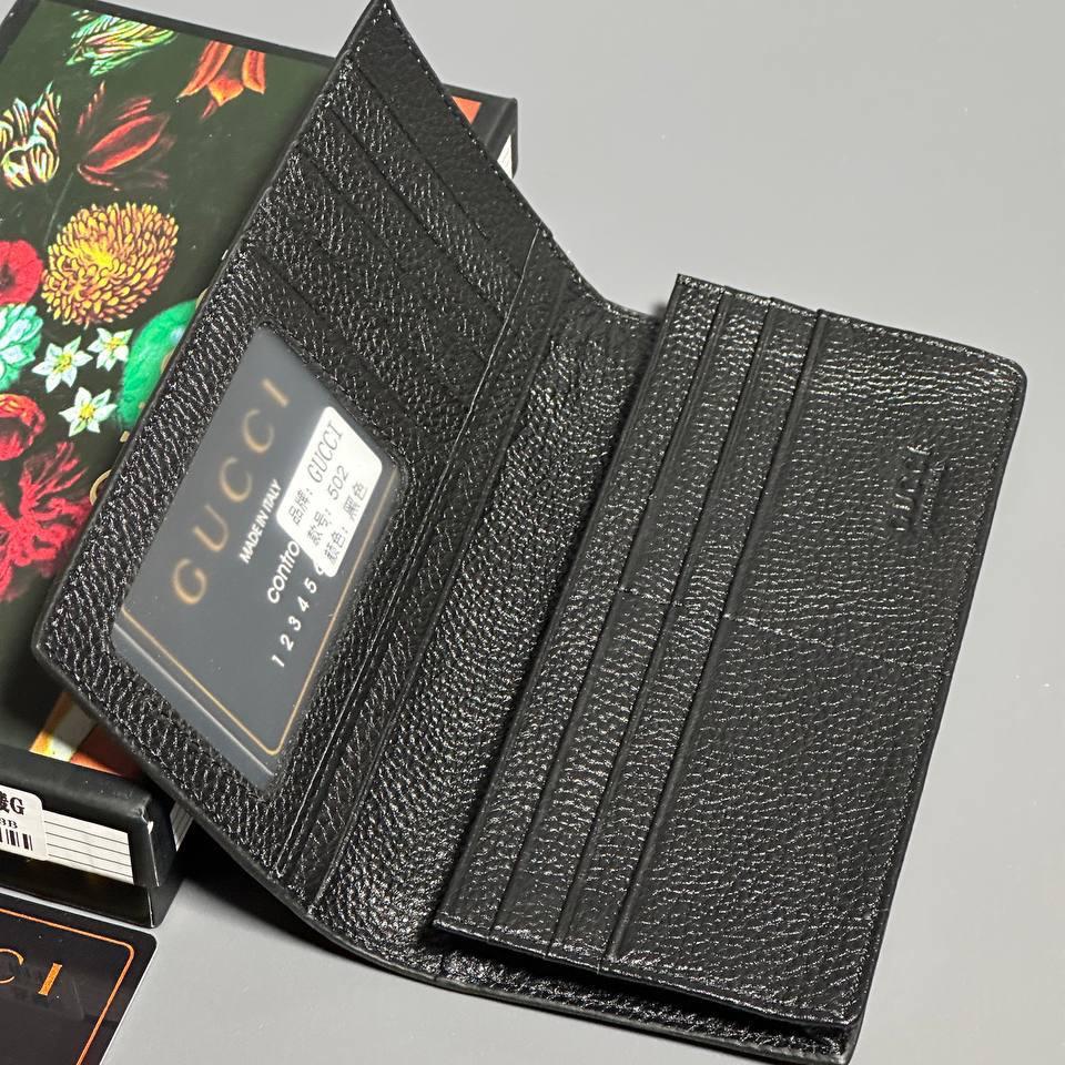 Gucci Reverse GG Black Premium Unisex Long Wallet