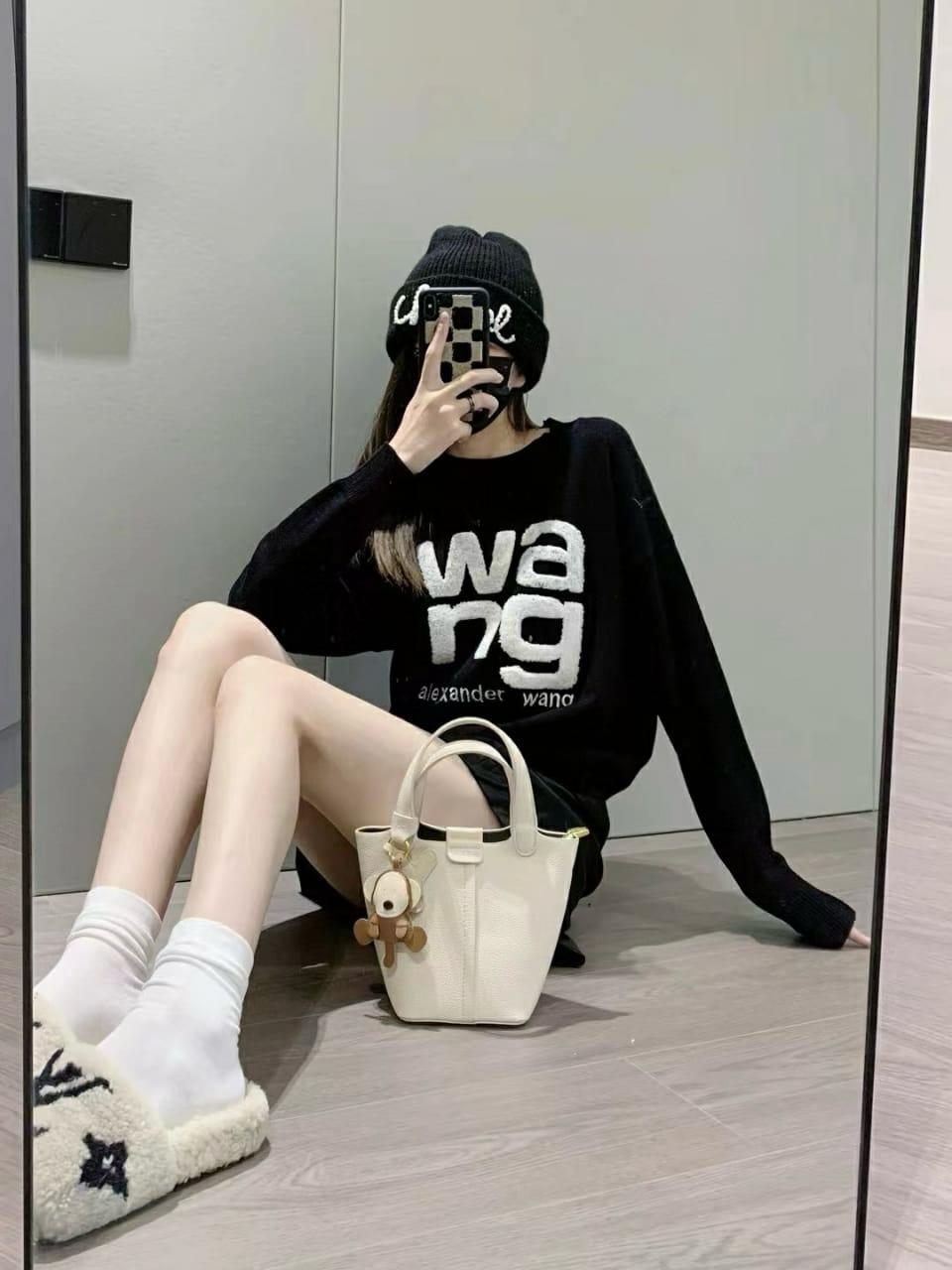 WhatsApp Image 2024-10-22 at 1.21.06 AM Alexander Wang Black Knitted Full Sleeve Warm Pullover