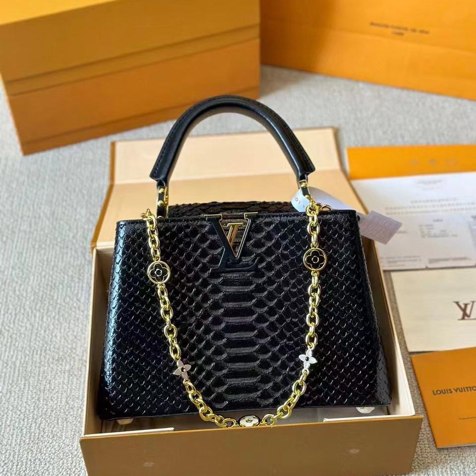 WhatsApp Image 2024-10-22 at 1.43.20 AM Louis Vuitton Capucines Black Croco Premium Handbag (With Box)