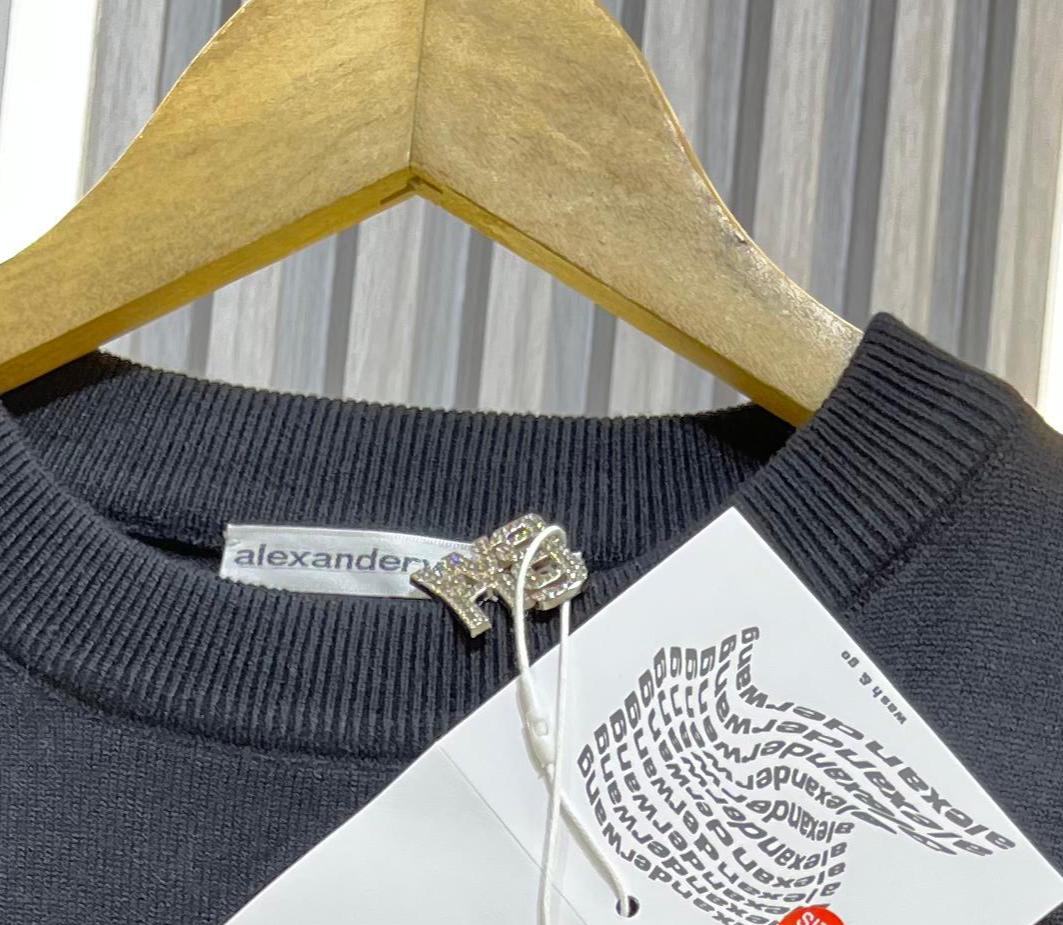 Alexander Wang Full Sleeve Black Warm Pullover