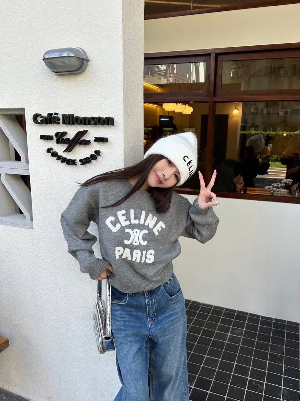 Celine Grey Women Sweater