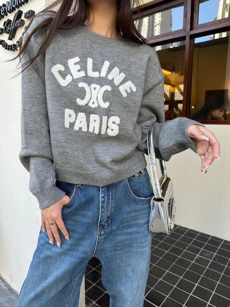 Celine Grey Women Sweater