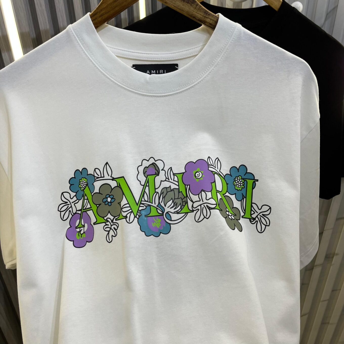 Amiri Floral White Oversized Tshirt