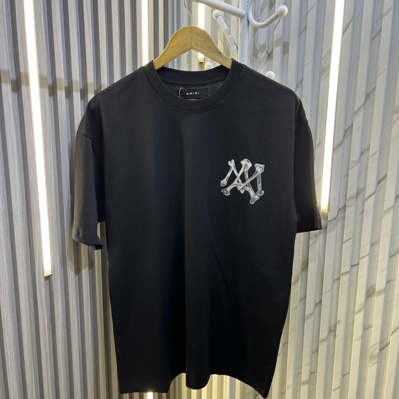 WhatsApp Image 2024-10-25 at 3.16.02 PM Amiri Bones Black Oversized Tshirt