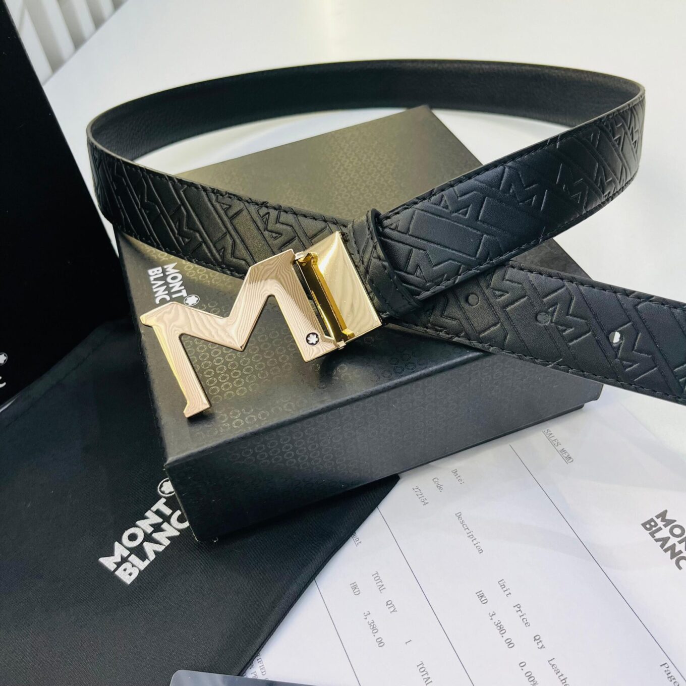 Montblanc Black Mono Premium Men’s Belt