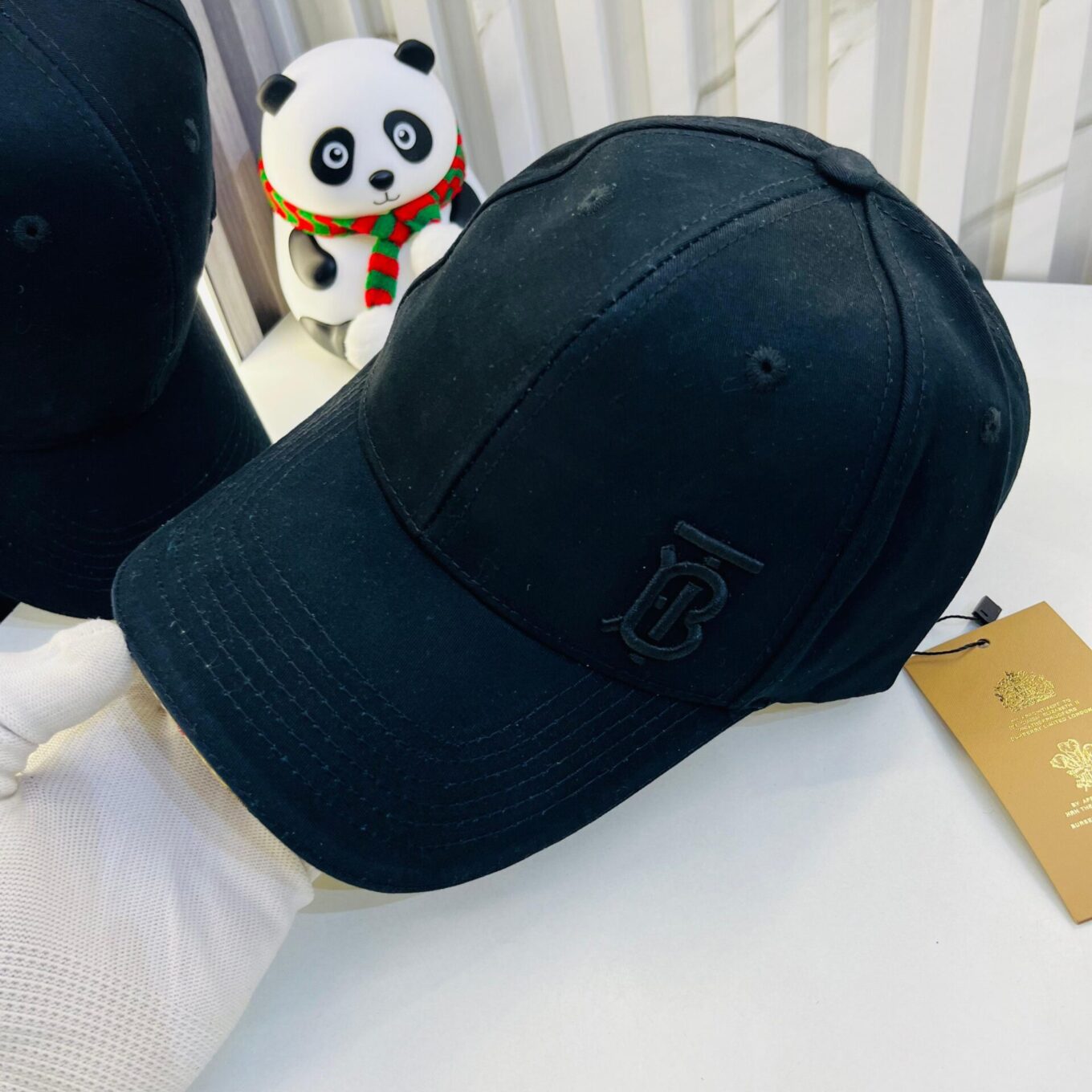 Burberry Black TB Baseball Cap