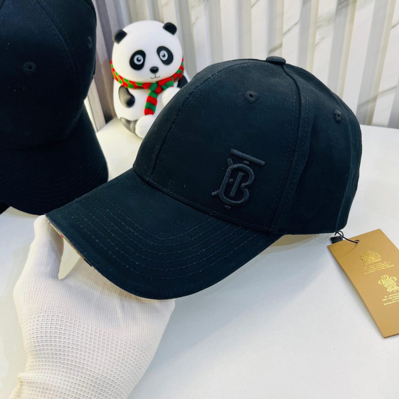Burberry Black TB Baseball Cap