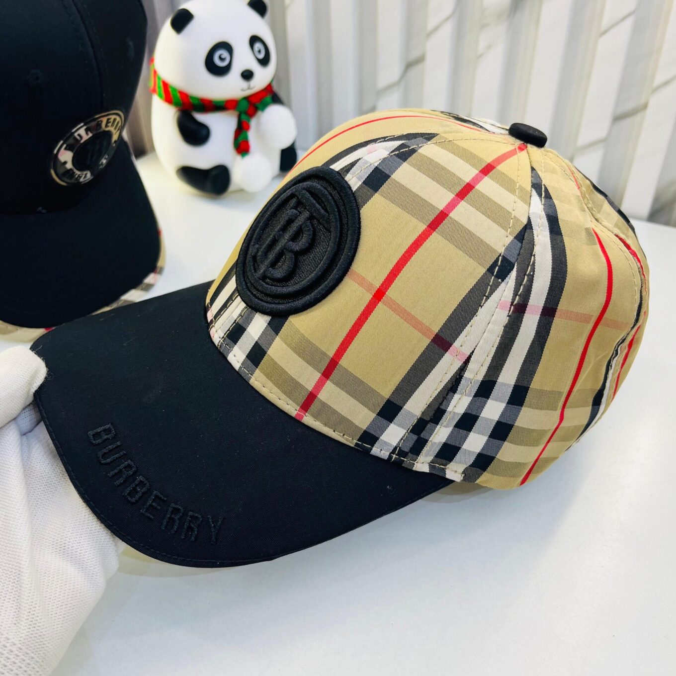 Burberry Black Signature TB Baseball Cap