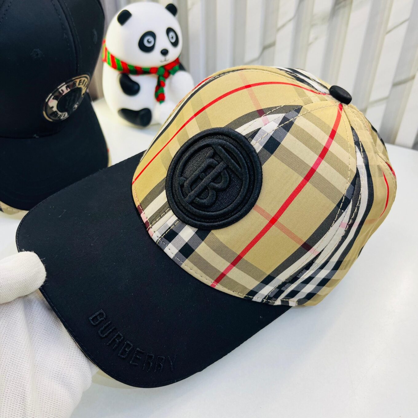Burberry Black Signature TB Baseball Cap