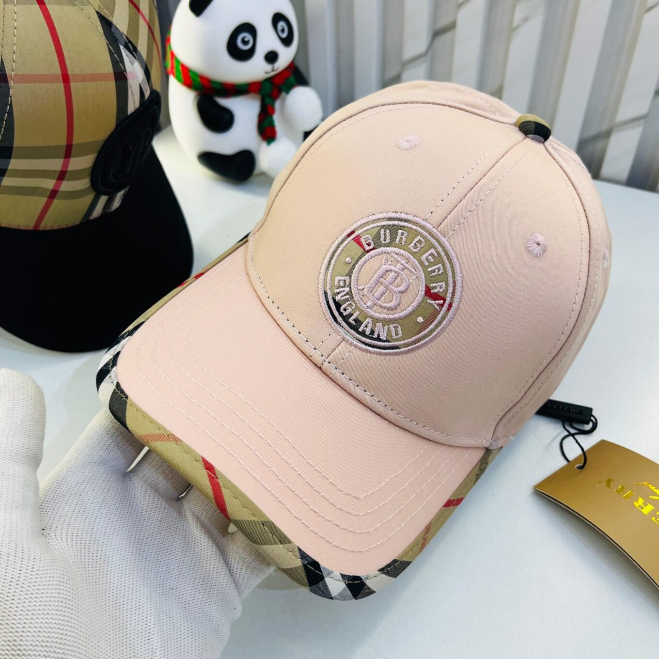 WhatsApp Image 2024-10-29 at 6.48.51 PM Burberry Pink Signature Baseball Cap