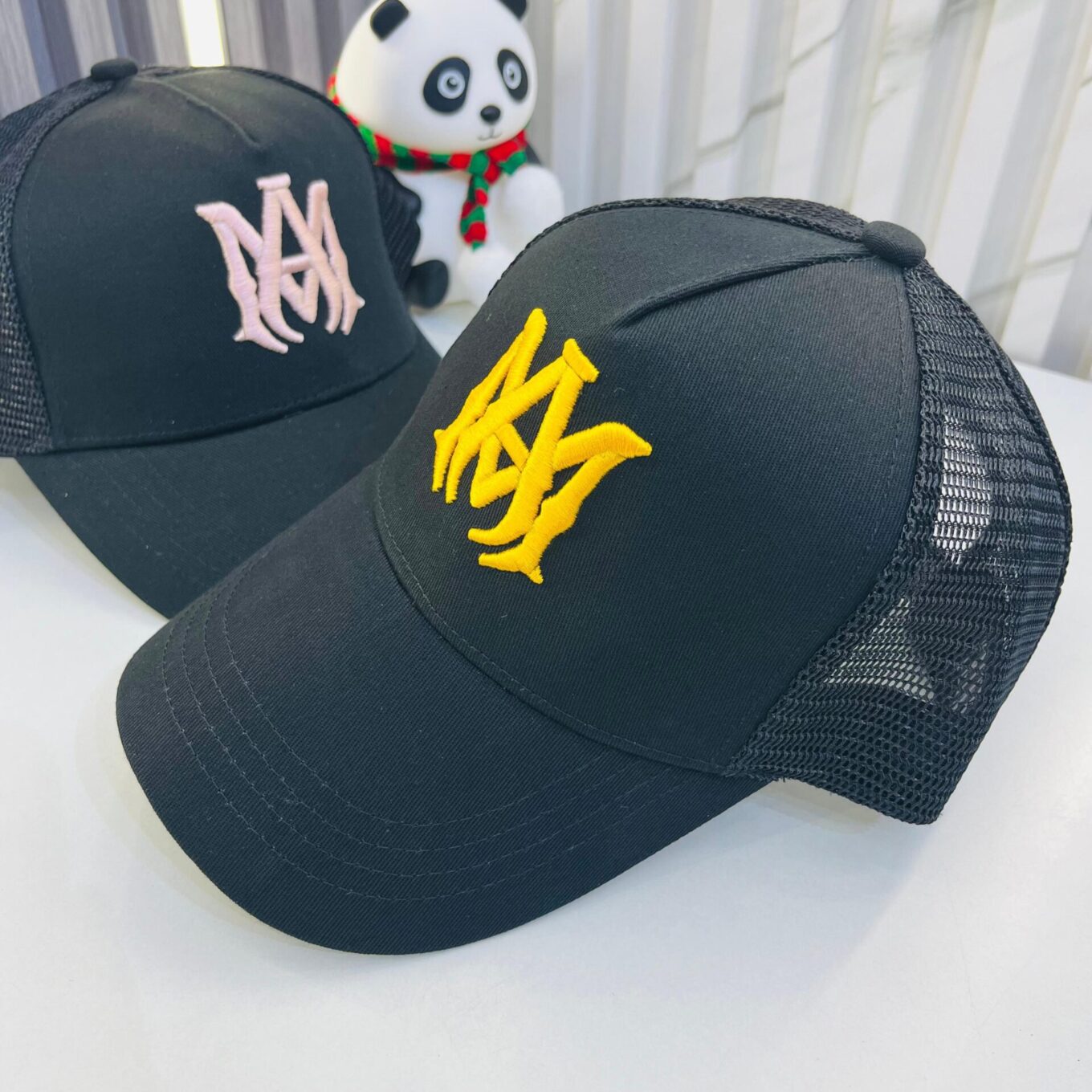 Amiri Black Yellow Baseball Cap