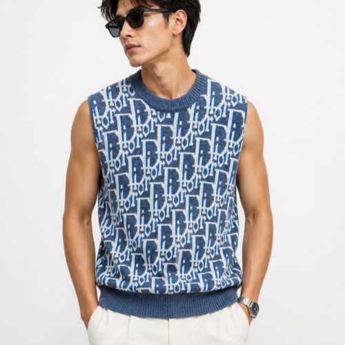Christian Dior Monogram Knitted Sleeveless Warm Top