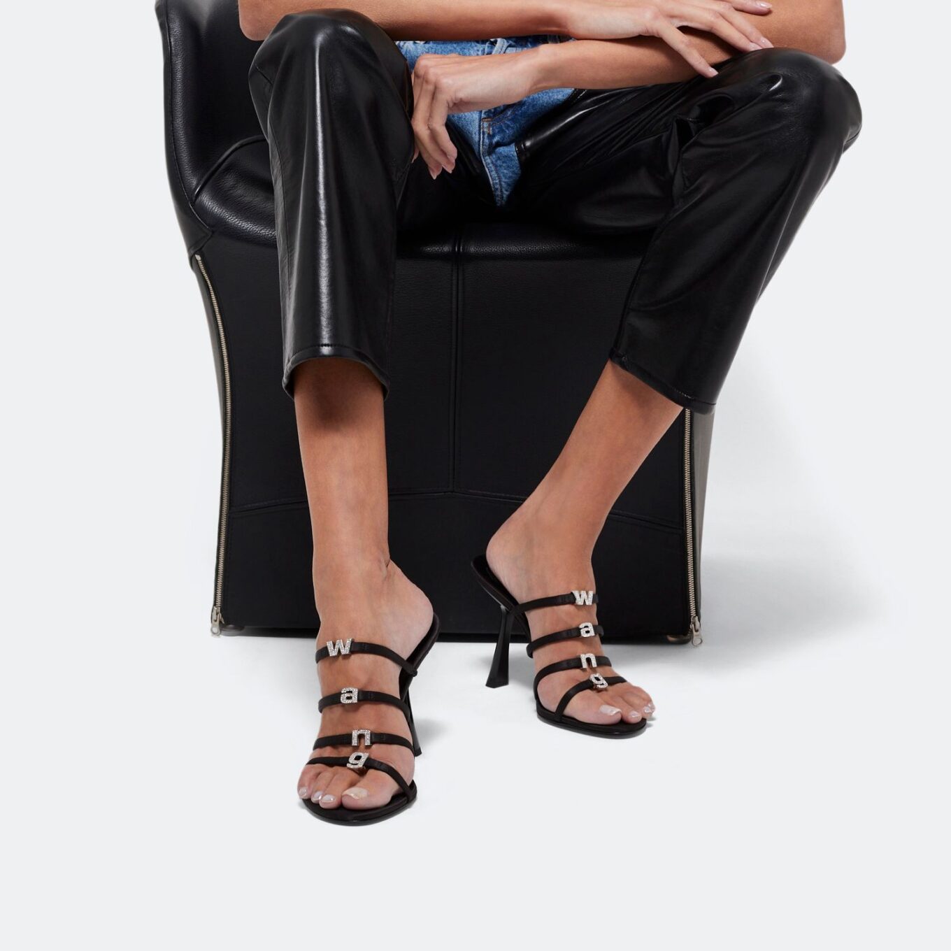 Alexander Wang Nala Logo Black Heel