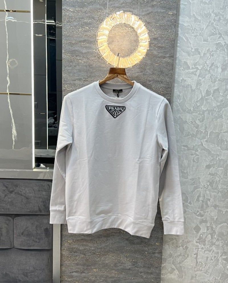 Prada Grey Round neck Sweatshirt