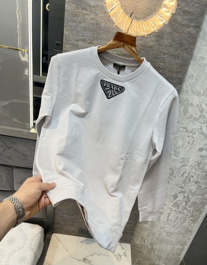 Prada Grey Round neck Sweatshirt