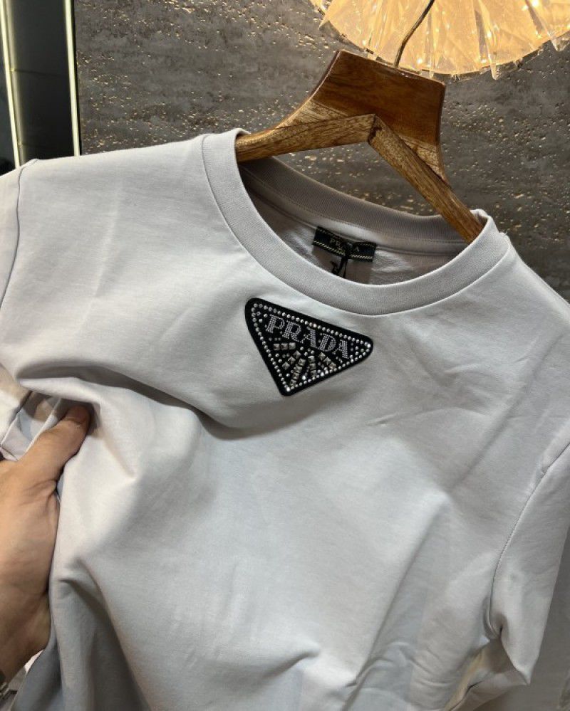 Prada Grey Round neck Sweatshirt