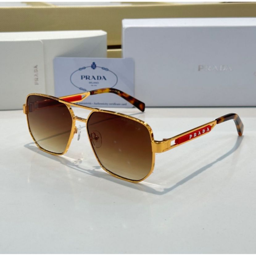 Prada Brown Unisex Premium Sunglass