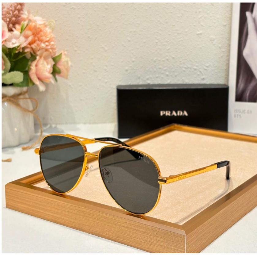 Prada Iconic Black Aviator Premium Sunglass