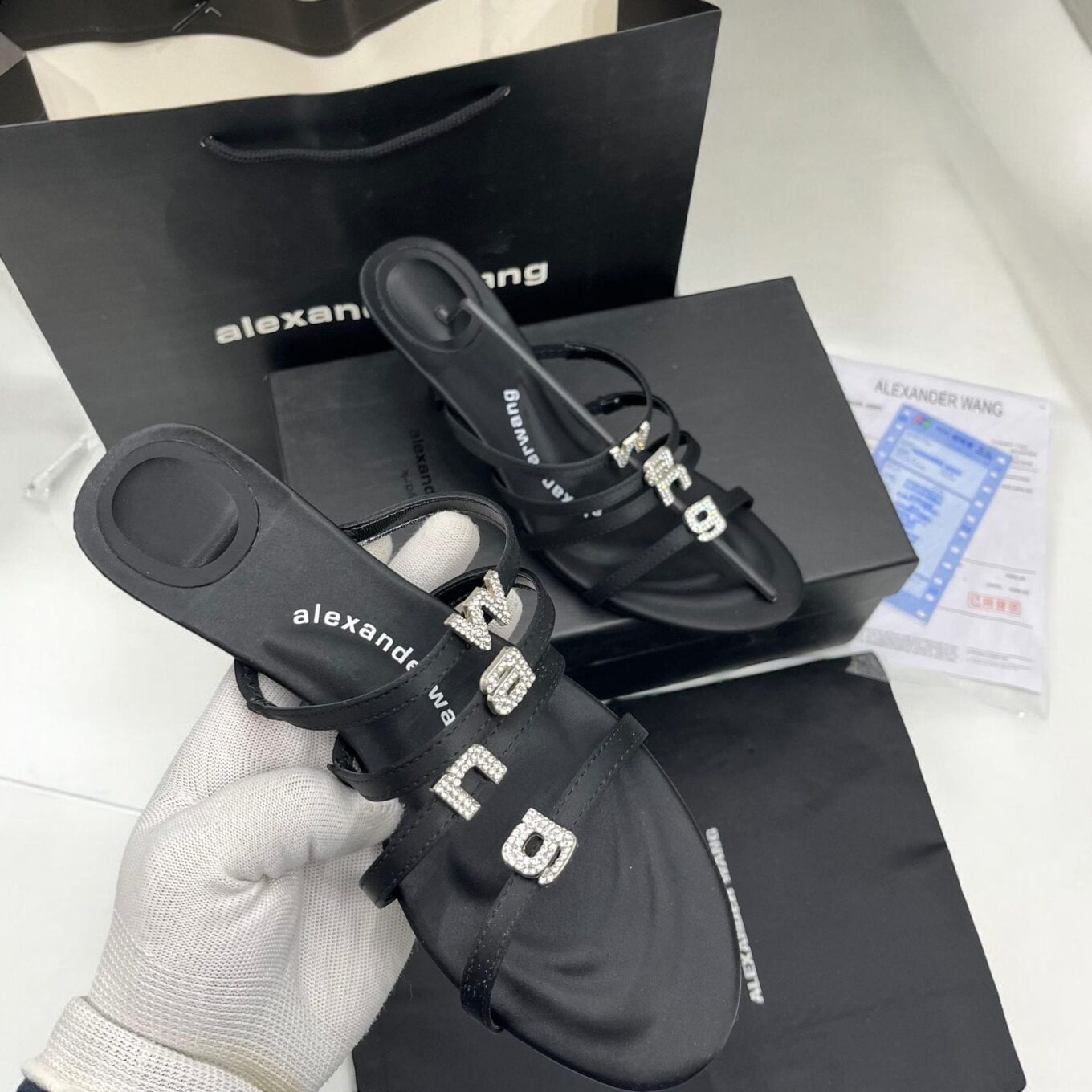 Alexander Wang Nala Logo Black Heel