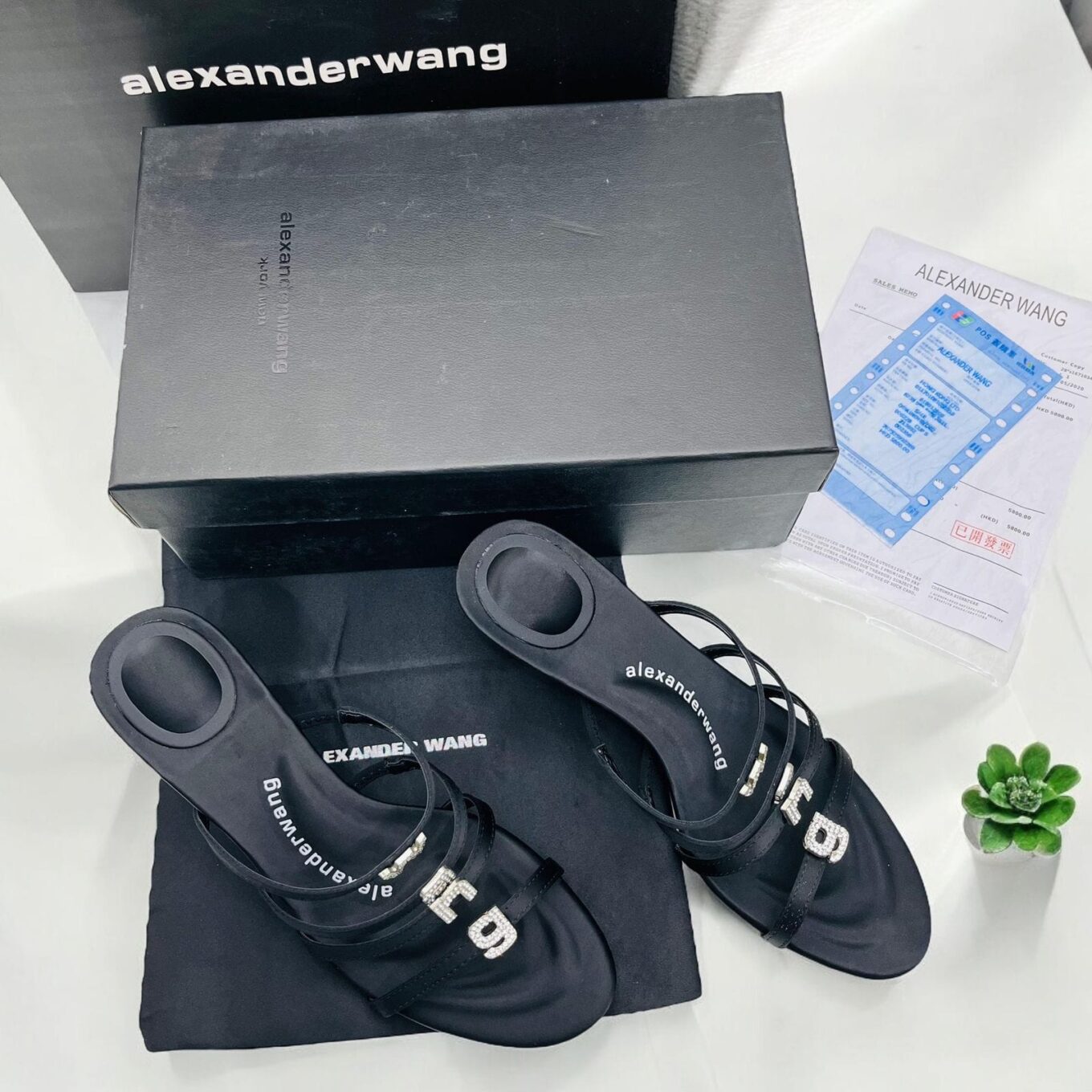 Alexander Wang Nala Logo Black Heel