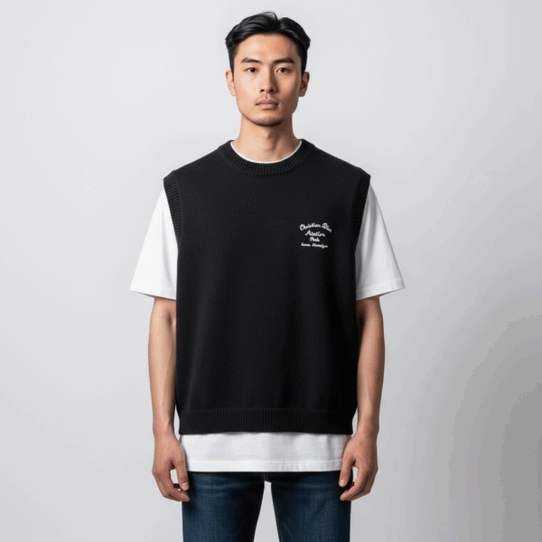 Christian Dior  Black Sleeveless Warm Sweater