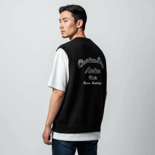 Photoroom_20251012_013345 Christian Dior Black Sleeveless Warm Sweater
