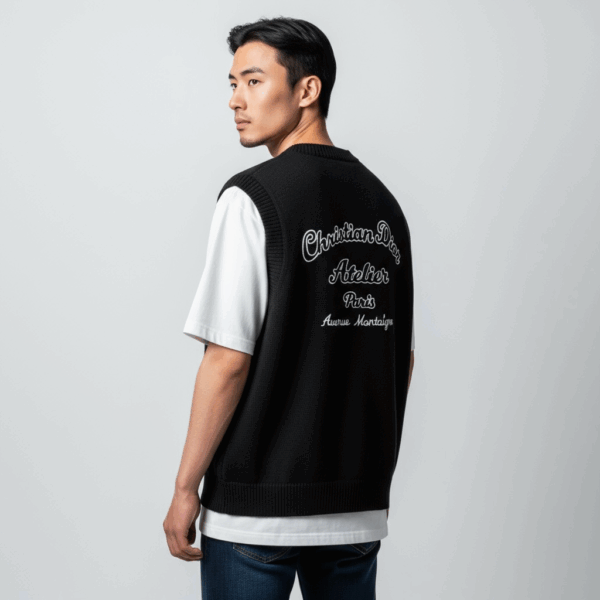 Christian Dior  Black Sleeveless Warm Sweater