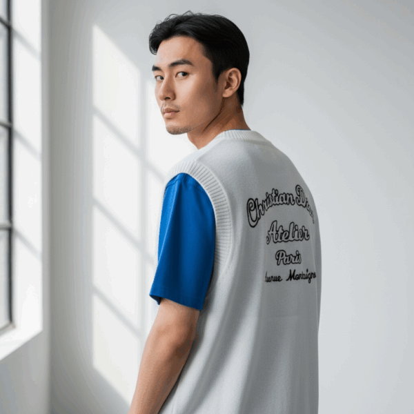 Christian Dior  White Sleeveless Warm Sweater