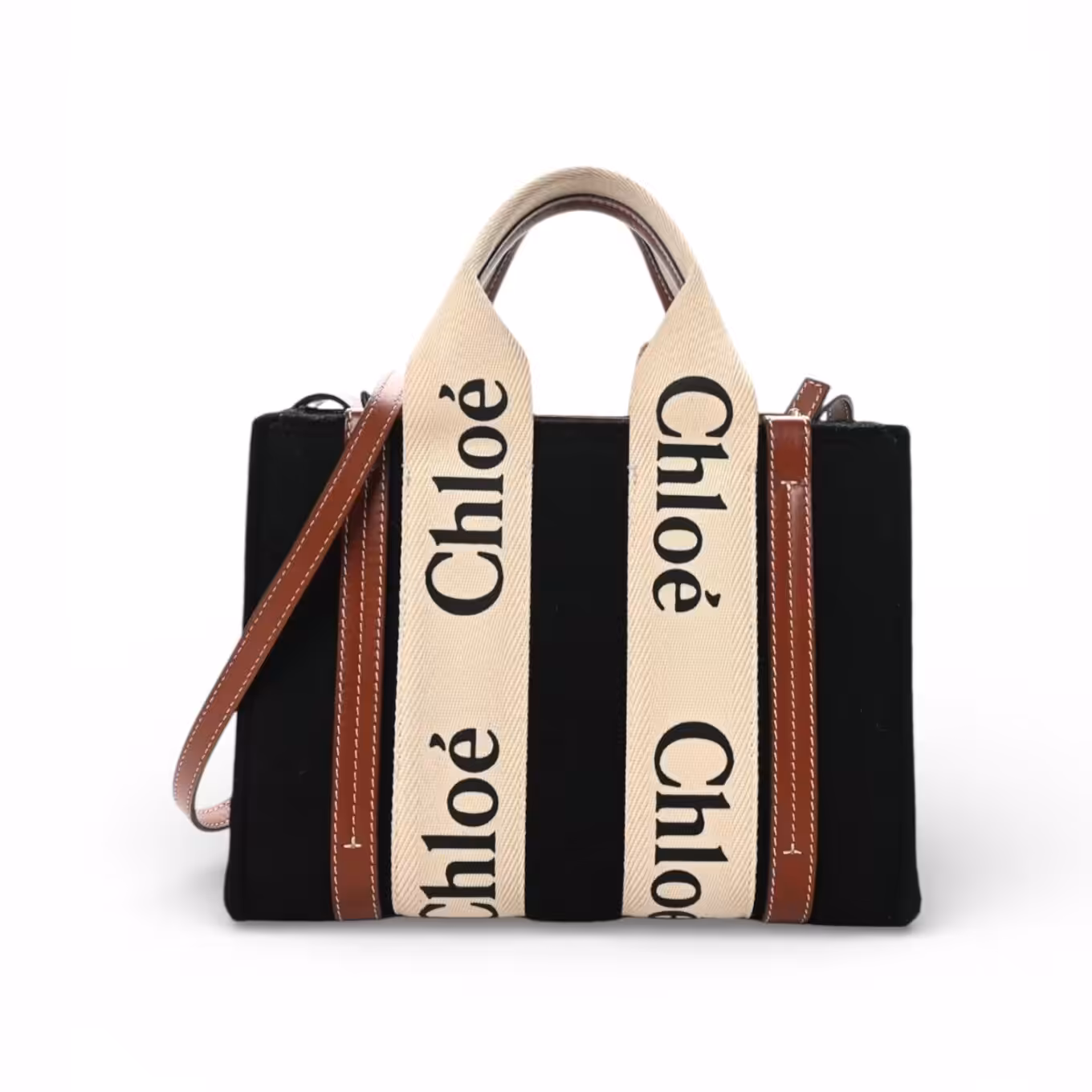 Chloe Small Size Woody Canvas Tote