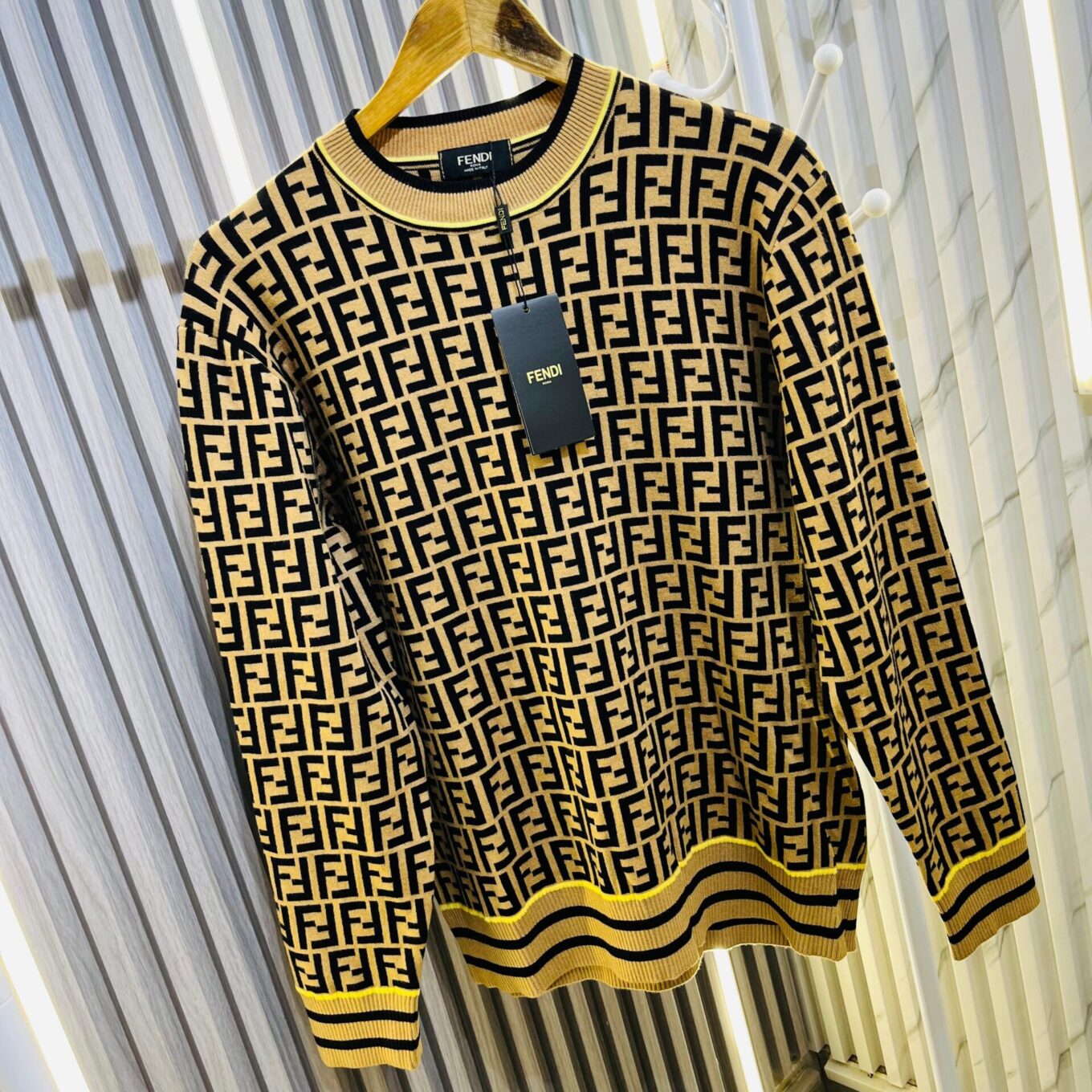 Fendi Monogram Brown Sweater