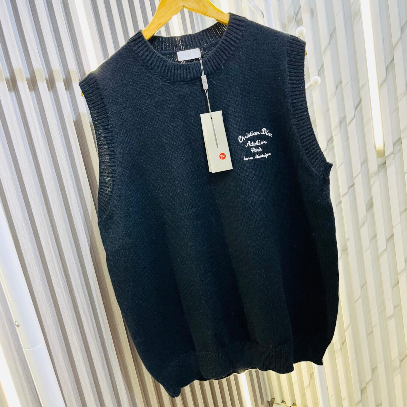 Christian Dior  Black Sleeveless Warm Sweater