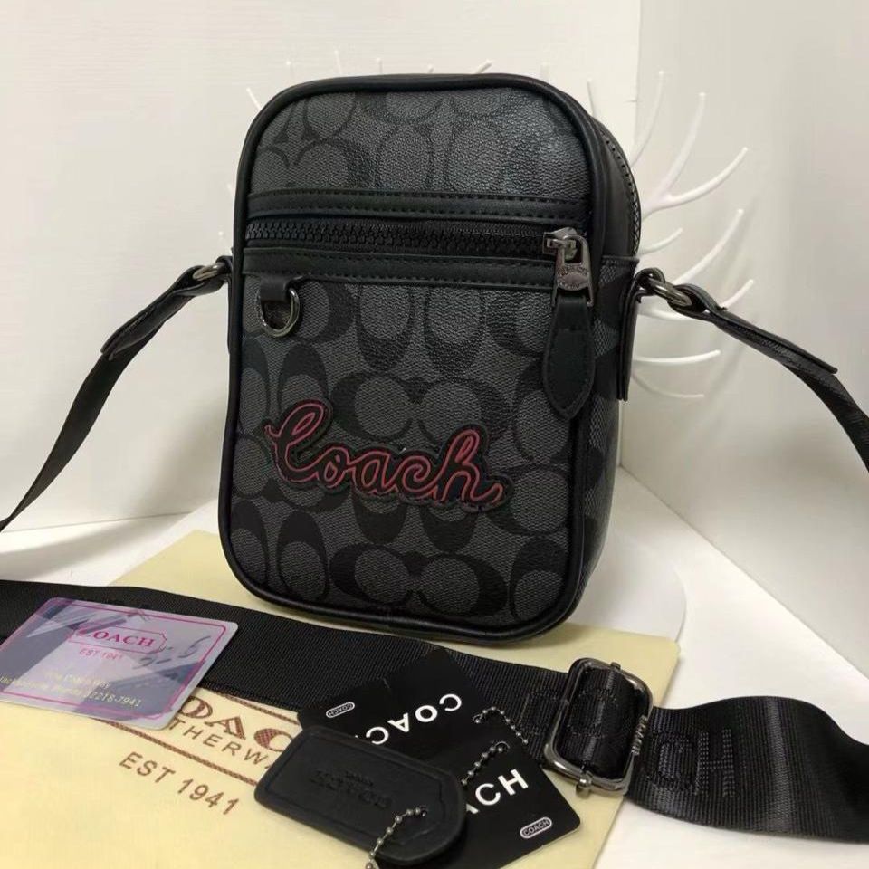 Coach Black Signature Crossbody Small Messenger Bag