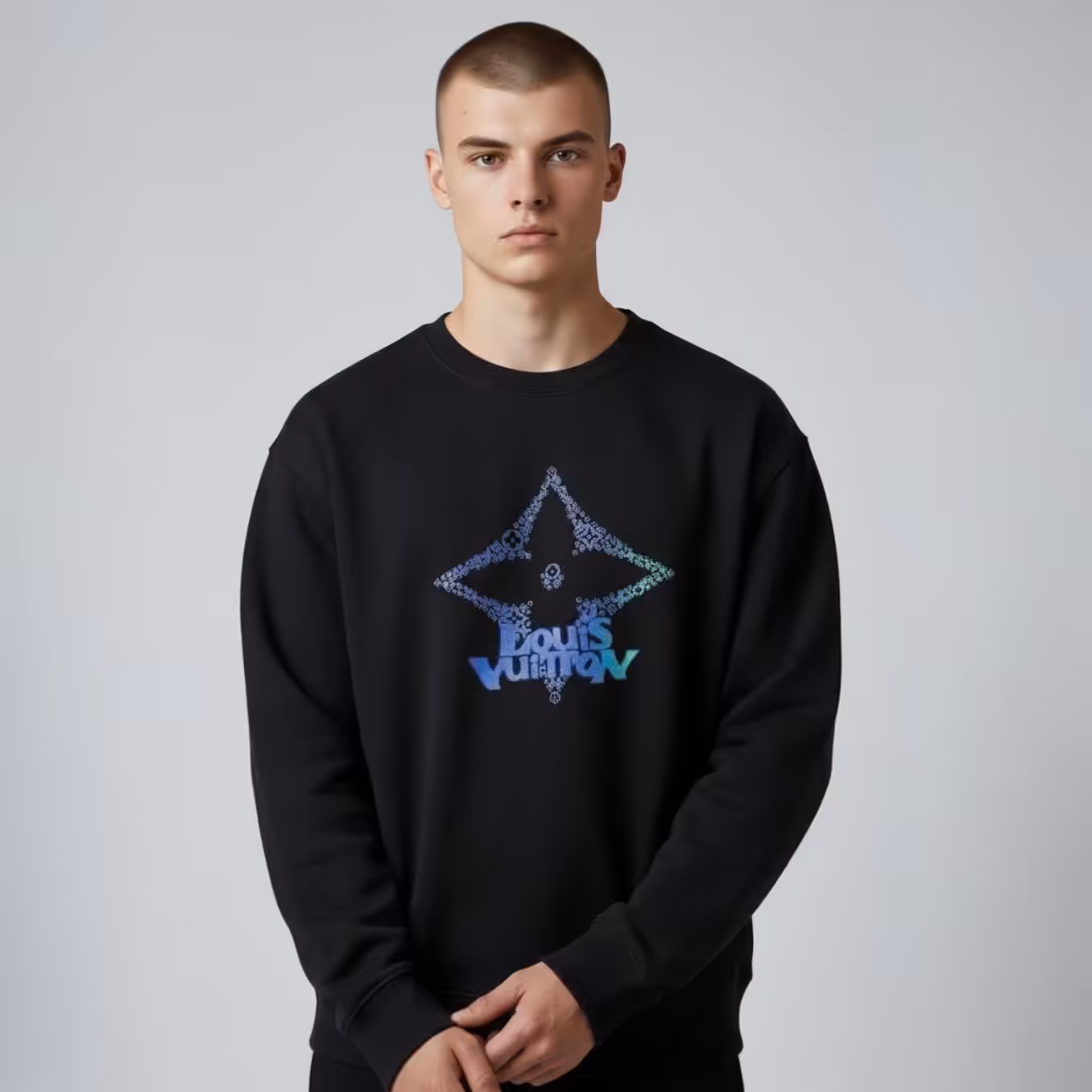 Louis Vuitton Flower Black Sweatshirt