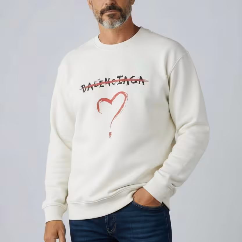 Balenciaga Classic White Sweatshirt
