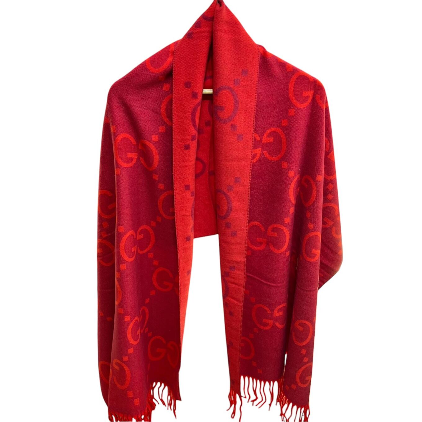 Gucci GG Red Woollen Stole