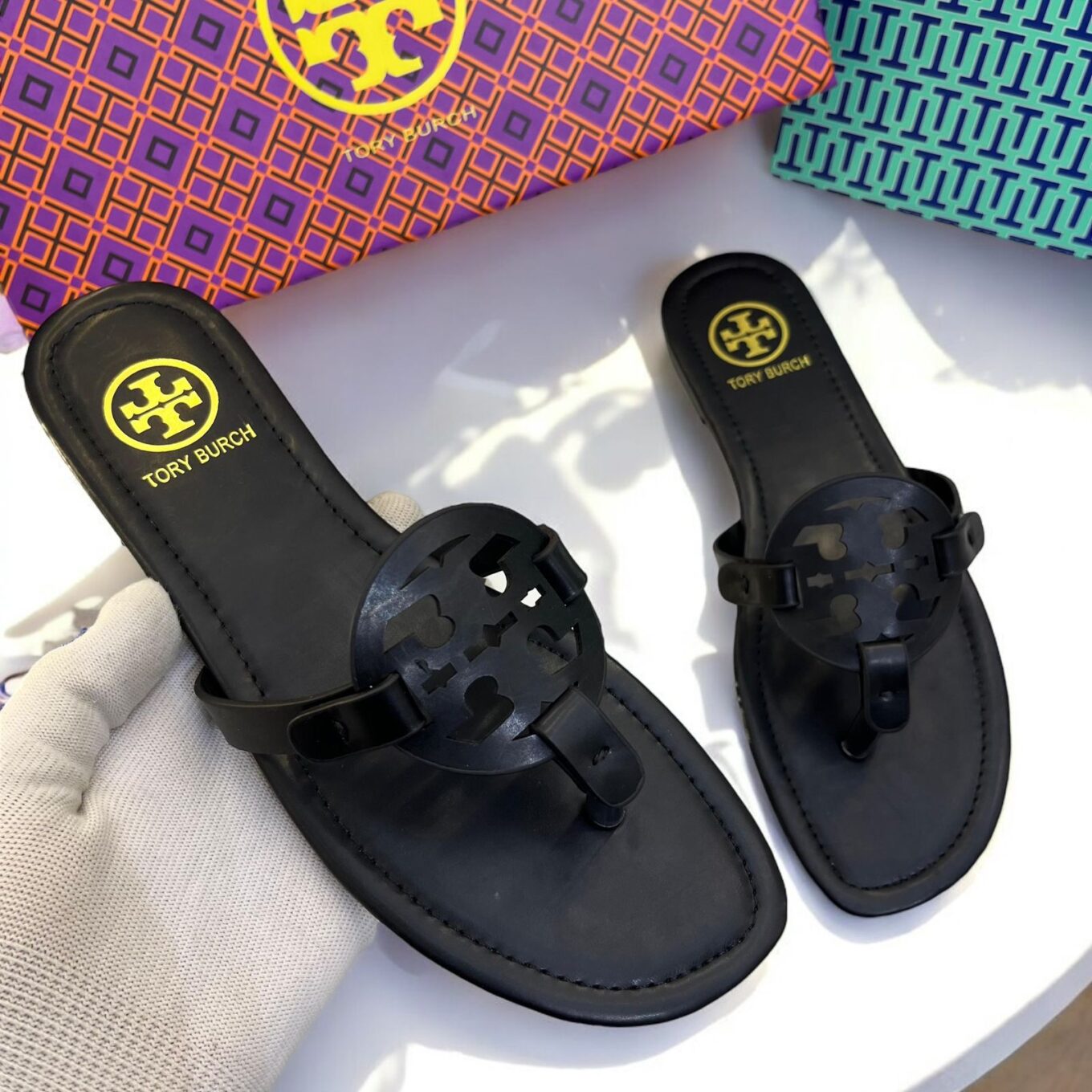 Tory Burch Miller Black Slip On Flat