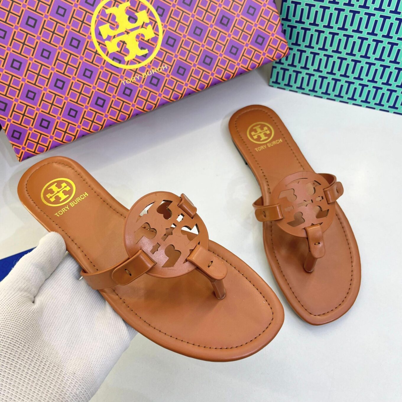 Tory Burch Miller Brown Slip On Flat