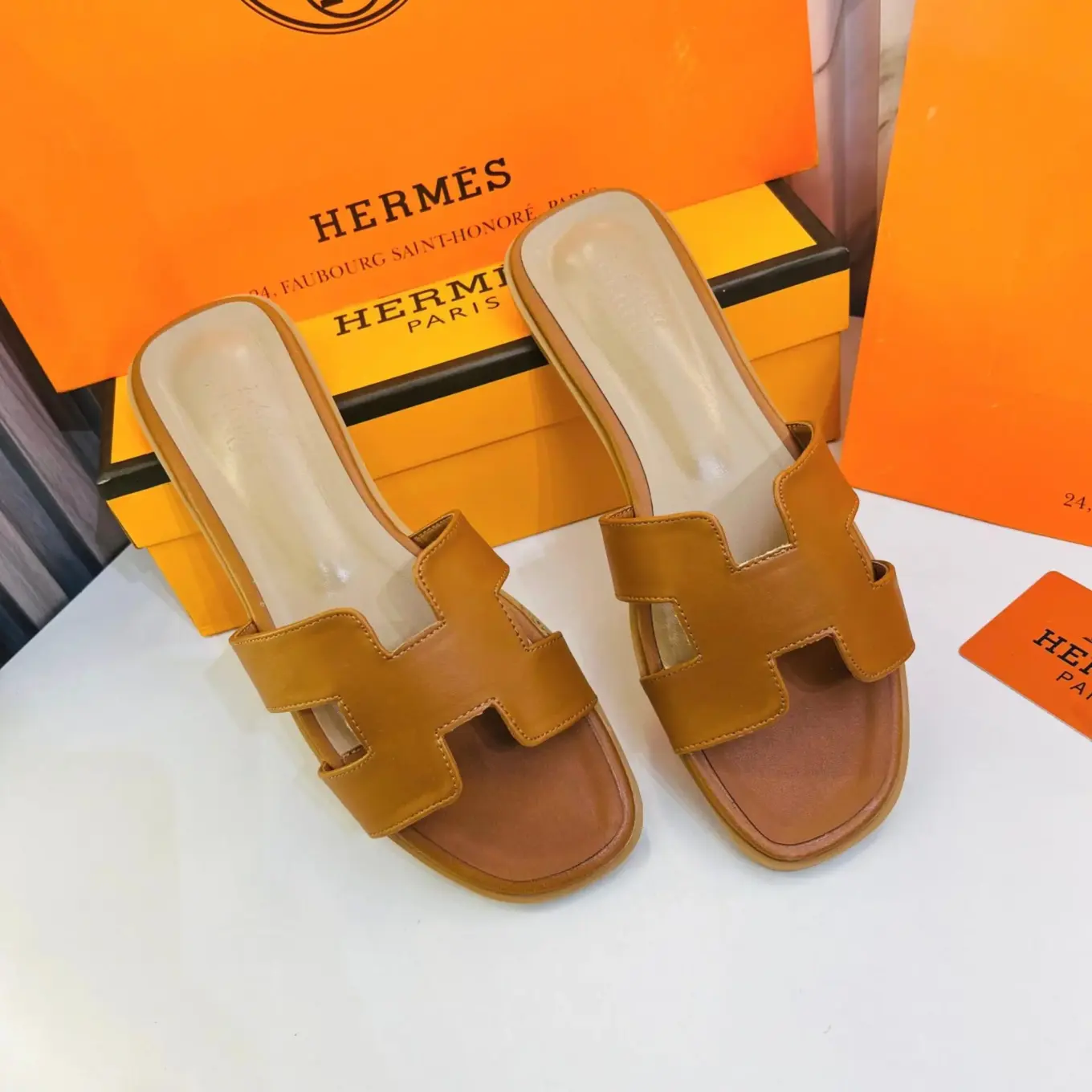 Hermes Oran BrownSandal