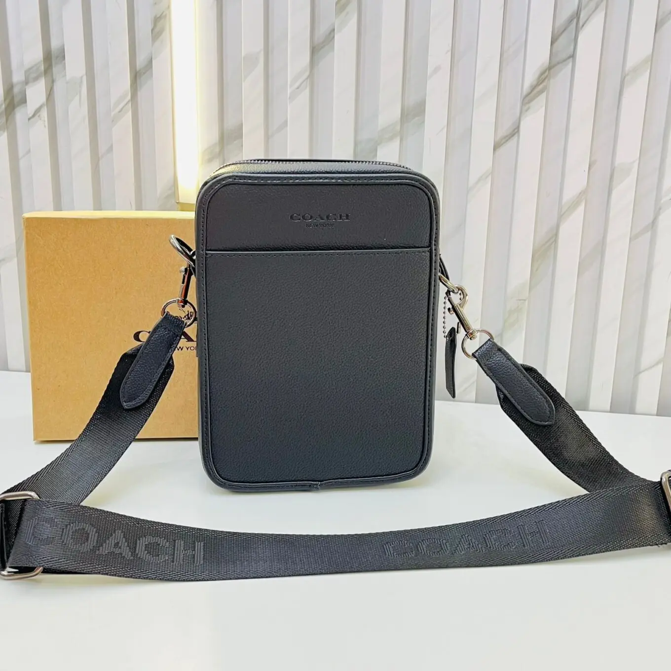 WhatsApp-Image-2025-01-30-at-6.24.14-PM (1) Coach All Black Messenger Bag (With Box)