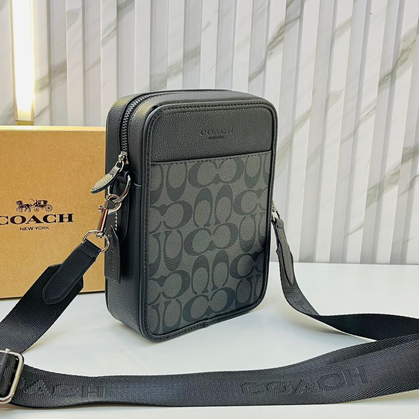 Coach Black Messenger Bag (With Box)