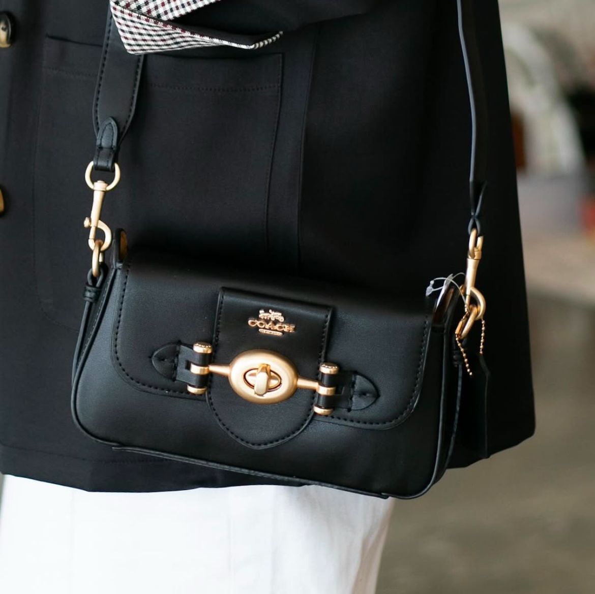 Coach Brie Black Sling Bag (With Box)