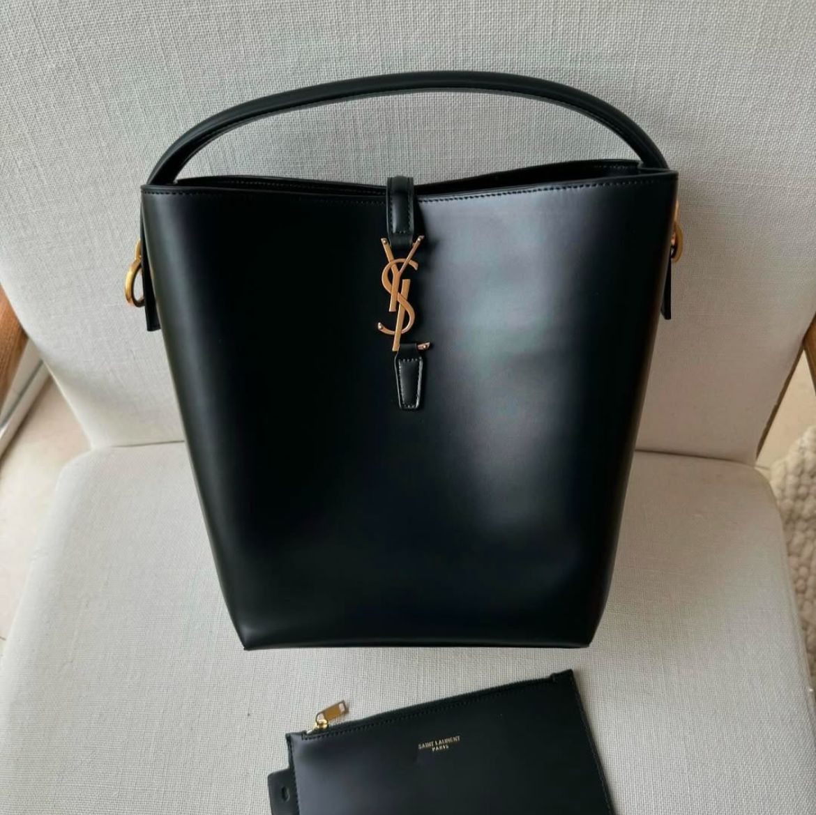 Ysl Black Bucket Premium Tote Bag (With Box)
