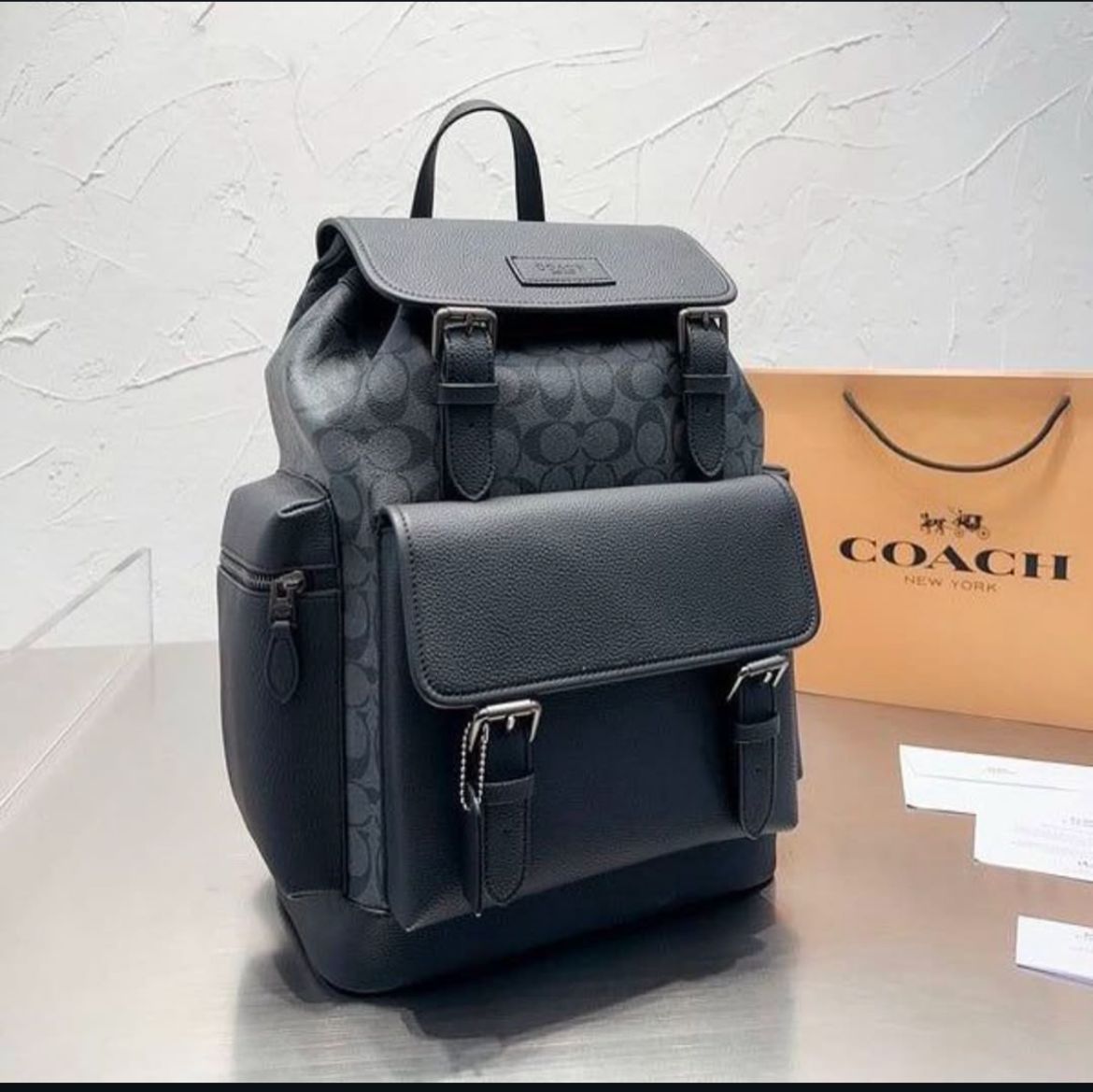WhatsApp Image 2025-01-31 at 1.10.25 AM Coach Black Mono Jacquard Backpack