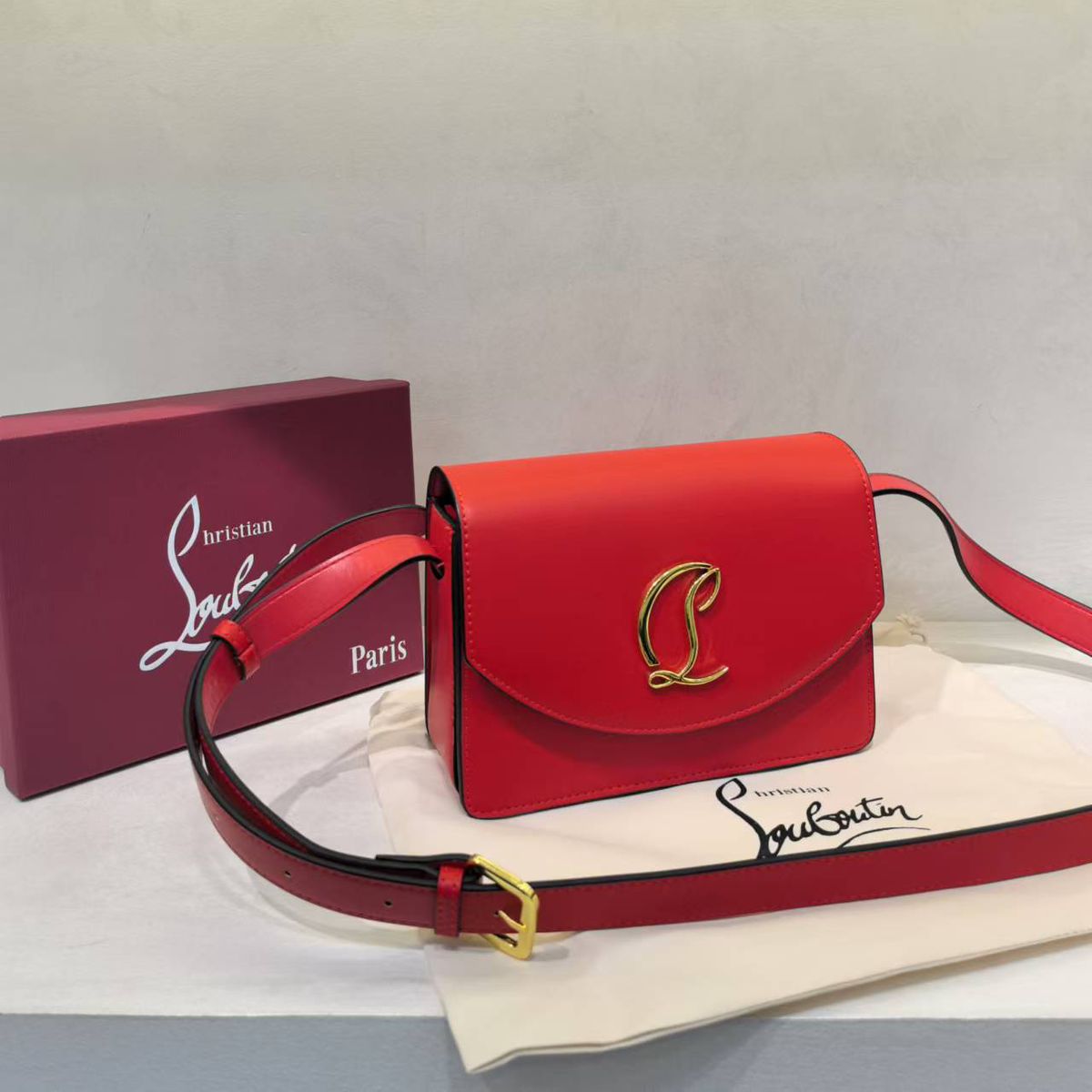 WhatsApp Image 2025-01-31 at 1.40.26 AM Christian Louboutin Loubi54 Red Sling Bag (With Box)