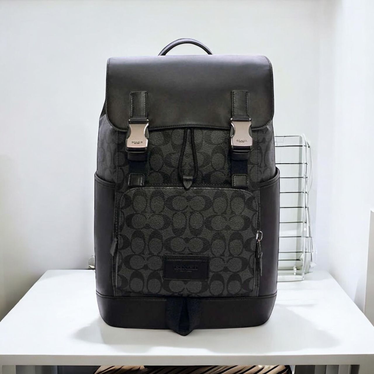 Coach Black Jacquard Premium Backpack