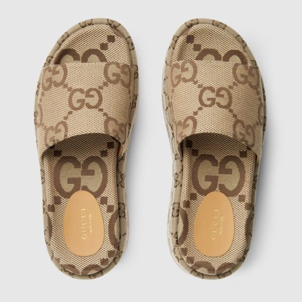 Gucci GG Canvas Apricot Slide Sandle